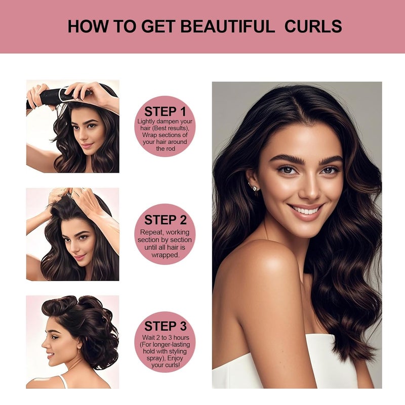Togayu Heatless Curls Overnight Set - Jumbo Overnight Hair Curlers to Sleep In, Soft Velvet Hair Rollers for Women, No Damage Curls Styling Tools 3pcs - Image 3